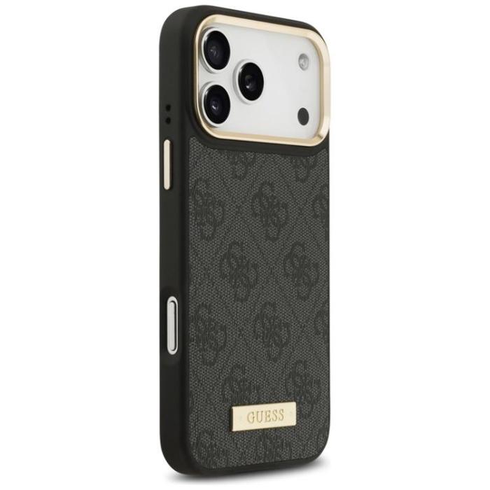 Guess - Guess iPhone 17 Pro Max Mobilskal MagSafe 4G Logo Plate - Svart