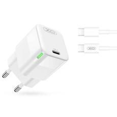 XO - XO Snabbaddare 30W USB-C med Kabel CE06 PD - Vit