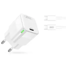 XO - XO Snabbaddare 30W USB-C med Kabel CE06 PD - Vit