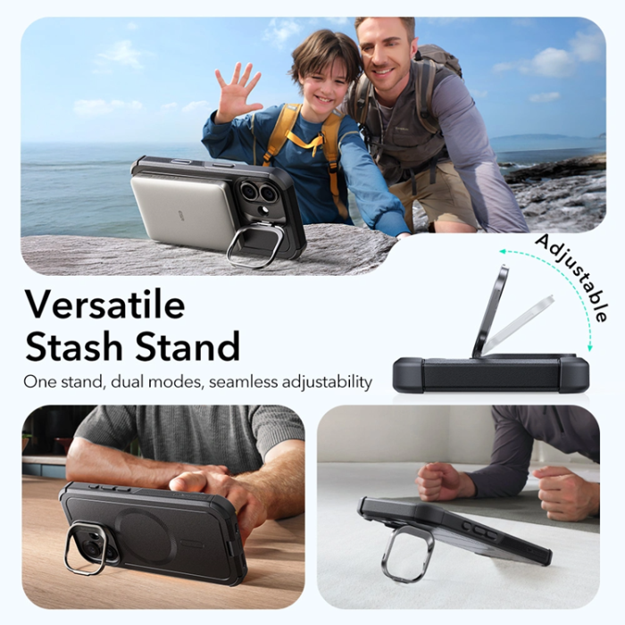 ESR - ESR iPhone 17 Mobilskal Magsafe Kickstand Cyber - Svart