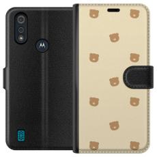 iSecrets - Pl&aring;nboksfodral till Motorola Moto E6i med Bj&ouml;rnm&ouml;nster