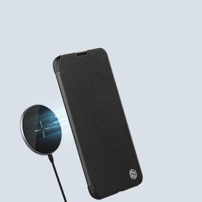 Nillkin - Nillkin iPhone 14 Plus Plånboksfodral QinPro Läder Plain - Classic Svart