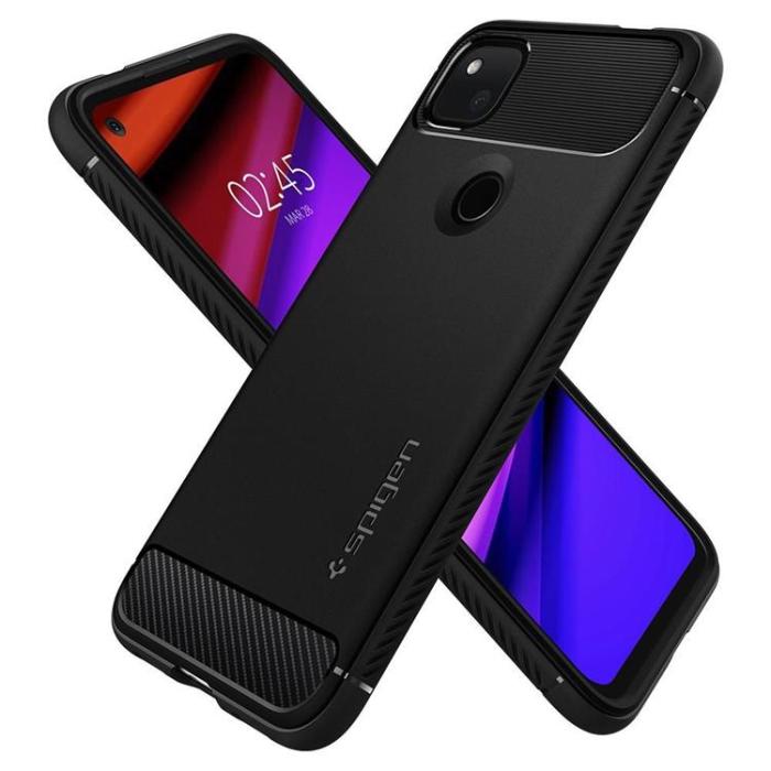 UTGATT5 - Spigen Rugged Armor Skal Google Pixel 4a - Matte Svart