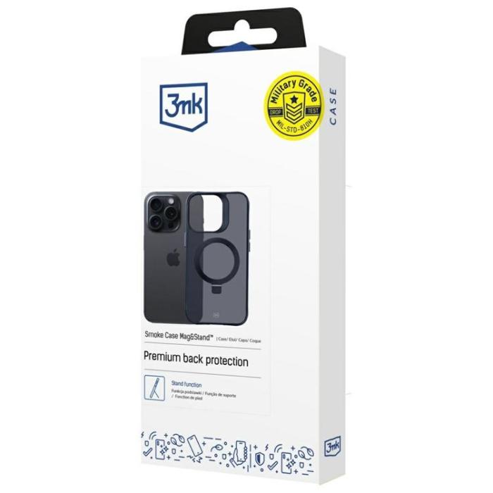 3MK - 3MK iPhone 16 Pro Max Mobilskal MagSafe Smoke Stativ - Svart