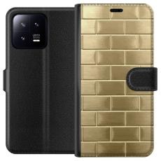 iSecrets - Pl&aring;nboksfodral till Xiaomi 13 med Gyllene Murstenar