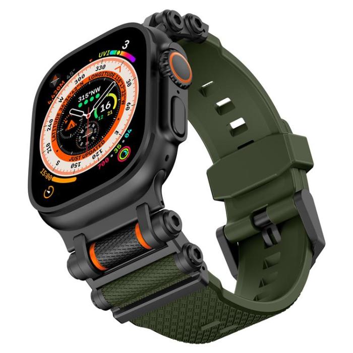Boom of Sweden - Apple Watch Ultra 2 (49mm) Armband Rotation Axis Silikon - Grön
