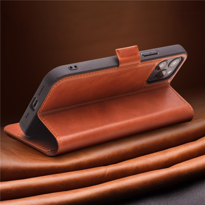 QIALINO - QIALINO iPhone 12 mini Plånboksfodral Äkta Läder Magnetisk