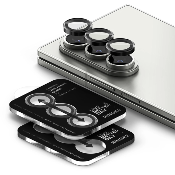 Ringke - [2-Pack] Ringke Galaxy Z Fold 7 Härdat Glas Kameraskydd - Svart