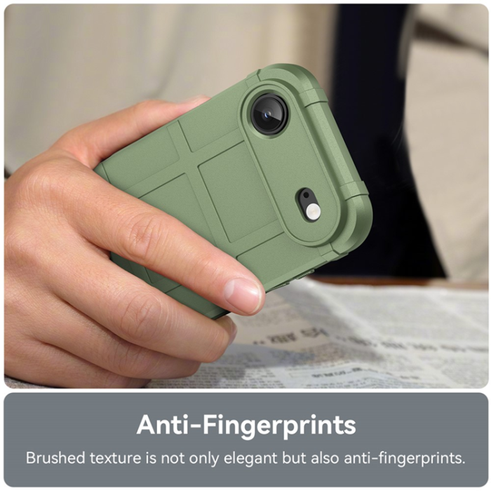A-One Brand - iPhone Air Mobilskal Grid Design Scratch-Proof Soft TPU - Grön