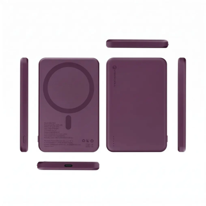 Forcell - Forcell Powerbank 5000 mAh Magsafe 15W Slim - Cherry