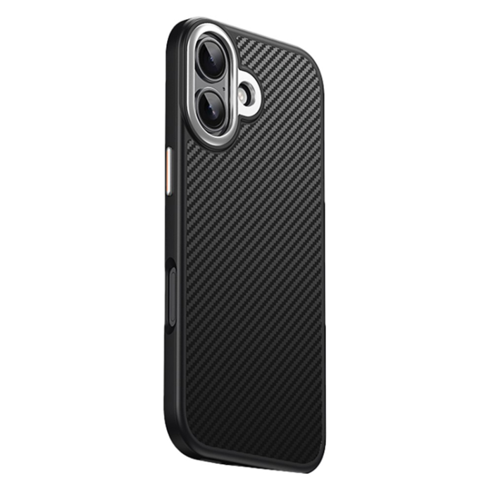 A-One Brand - iPhone 17 Mobilskal MagSafe Carbon Fiber Texture - Svart/Silver