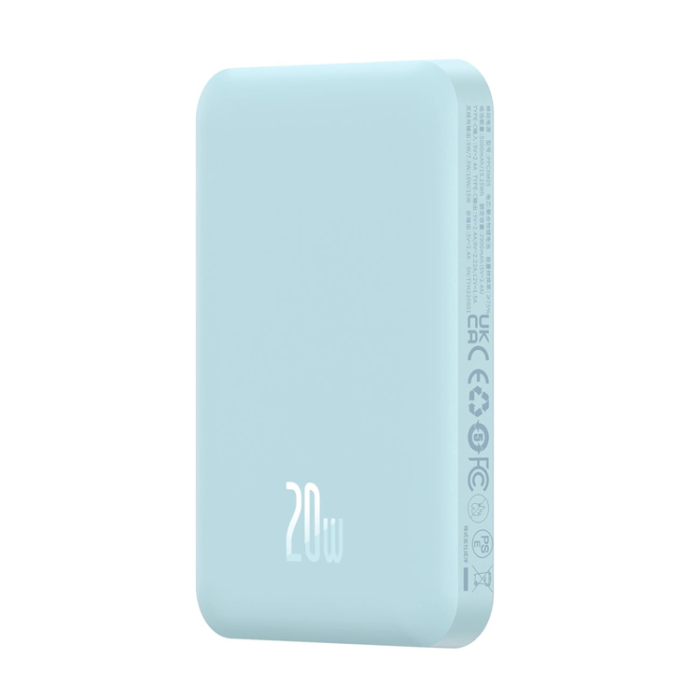 BASEUS - Baseus Powerbank 5000mAh 20W Mini Med USB-C Kabel - Blå