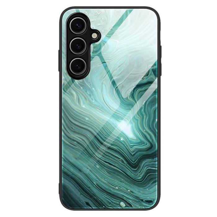 OEM - Mobilskal för Samsung Galaxy S26 Marmor mönster Härdat glas + PC + TPU - Grå