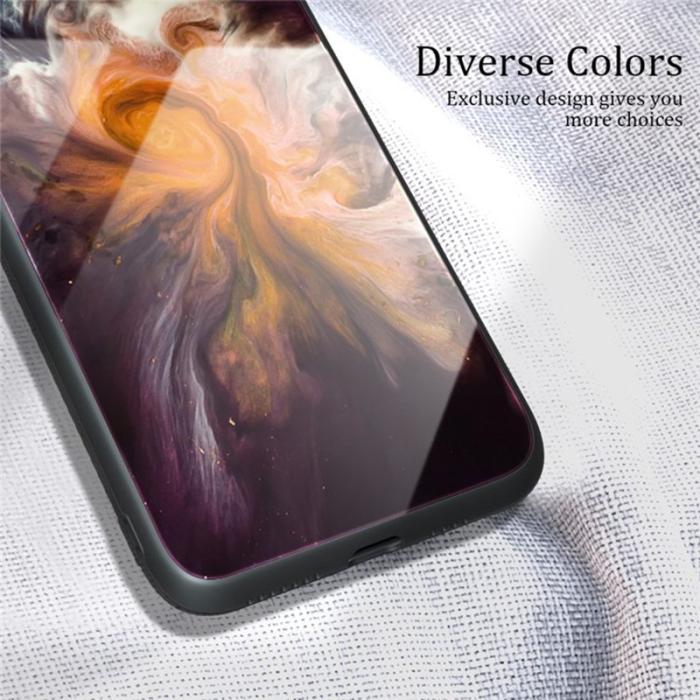 OEM - Mobilskal för Samsung Galaxy S26 Marmor mönster Härdat glas + PC + TPU - Grå