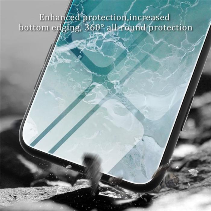 OEM - Mobilskal för Samsung Galaxy S26 Marmor mönster Härdat glas + PC + TPU - Grå