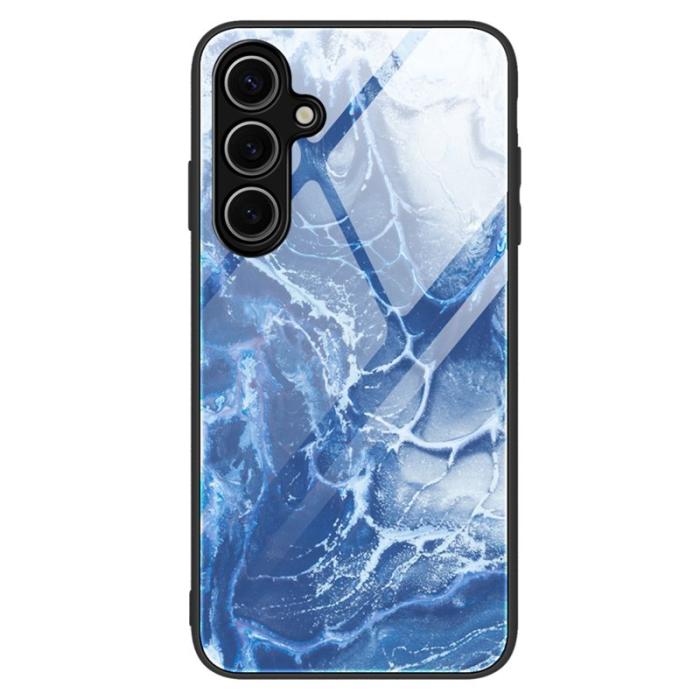 OEM - Mobilskal för Samsung Galaxy S26 Marmor mönster Härdat glas + PC + TPU - Grå
