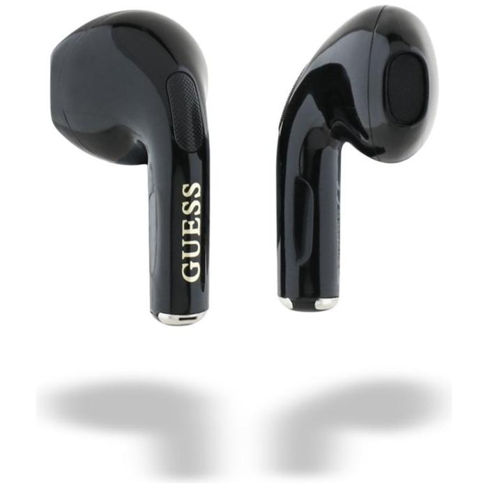 Guess - Guess TWS In-Ear Hörlurar Glossy Effect Egg Shape Printed Logo - Svart