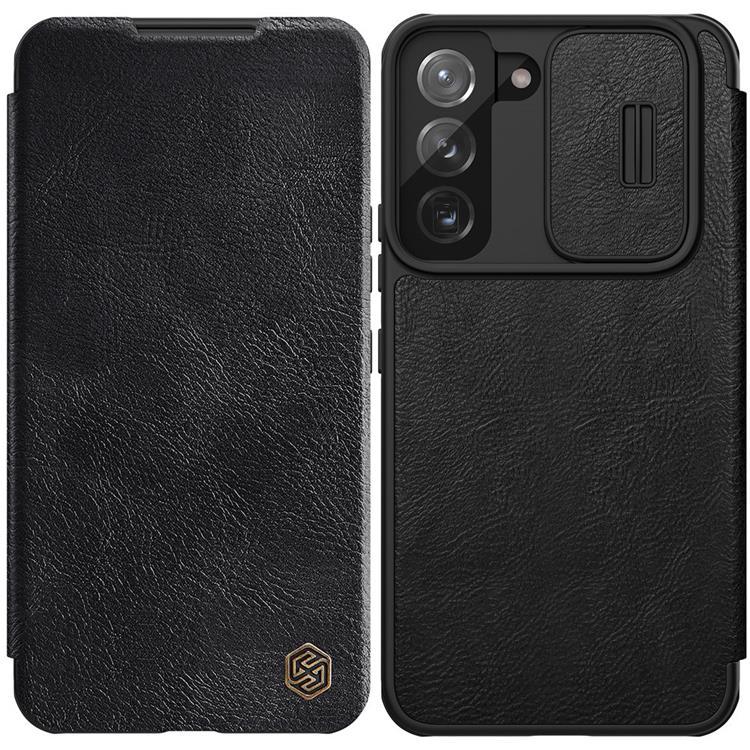 Nillkin Galaxy S22 Plus Plånboksfodral Qin Läder Pro Holster Flip - Svart | 2353 | AlltMobil