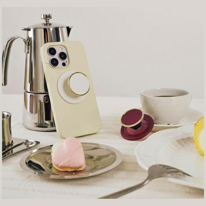 PopSockets - Popsockets MagSafe Grip Round Luxe Coconut Creme Enamel