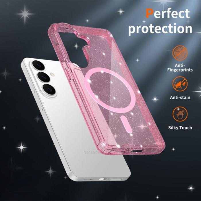 OEM - Mobilskal för Samsung Galaxy S26 Magnetiskt TPU - Transparent Röd