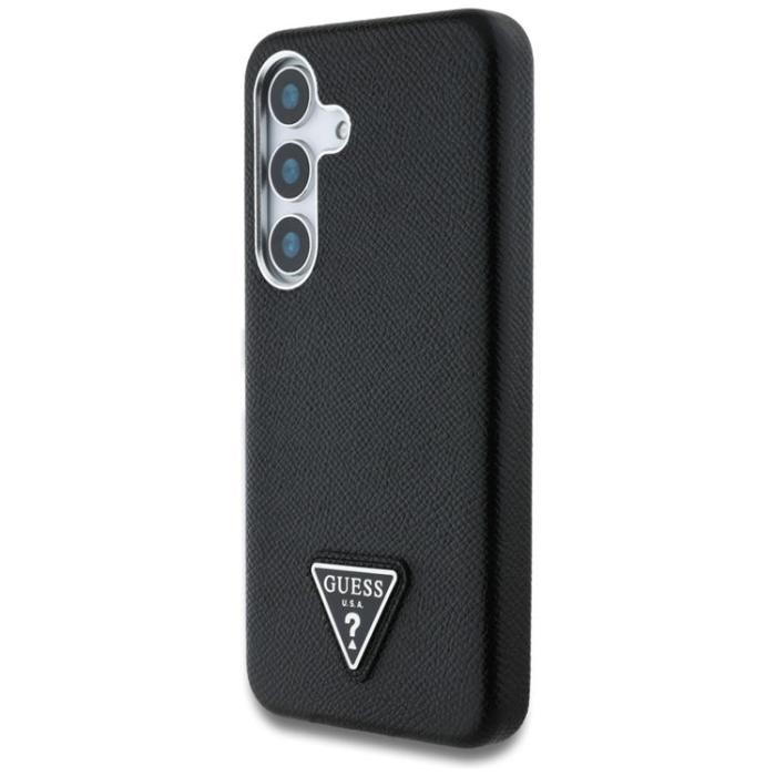 Guess - Guess Galaxy S25 Mobilskal MagSafe Grained Triangle Logo - Svart