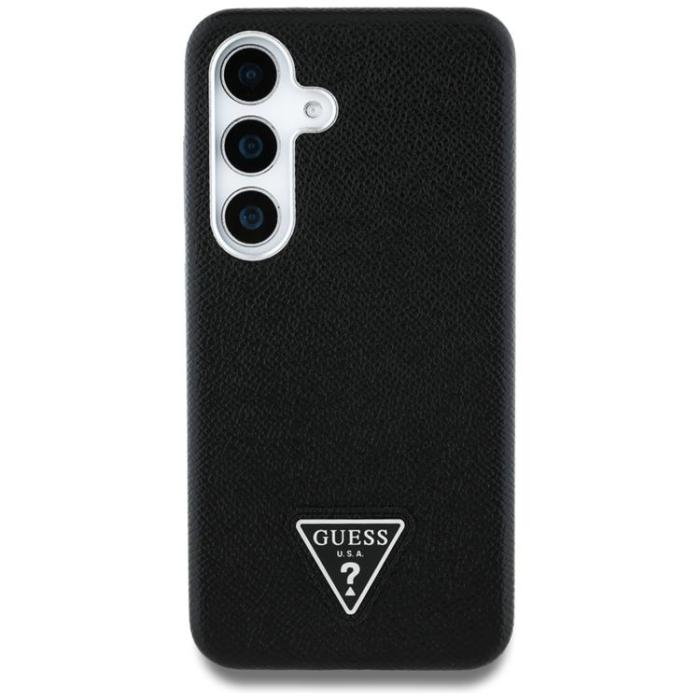 Guess - Guess Galaxy S25 Mobilskal MagSafe Grained Triangle Logo - Svart