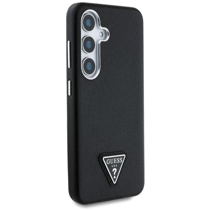 Guess - Guess Galaxy S25 Mobilskal MagSafe Grained Triangle Logo - Svart