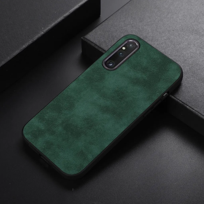 Taltech - Sony Xperia 1 V Mobilskal Texturerat - Grön