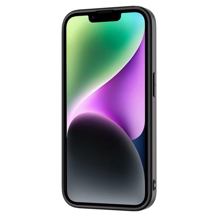 ABEEL - ABEEL iPhone 14 Plus Plånboksfodral Anti-drop Äkta Läder Grön