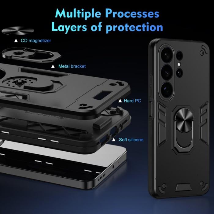 OEM - Mobilskal för Samsung Galaxy S26 Ultra PC + TPU Stötsäker - Svart