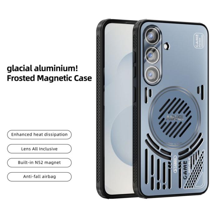 ABEEL - ABEEL Magnetic Skal för Samsung Galaxy S25 Aluminium Blå