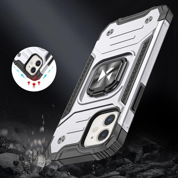 Wozinsky - Wozinsky iPhone 14 Mobilskal Ringhållare Armor - Silver