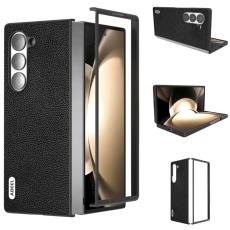 ABEEL - ABEEL Samsung Galaxy Z Fold6 Pl&aring;nboksfodral &Auml;kta L&auml;der Svart