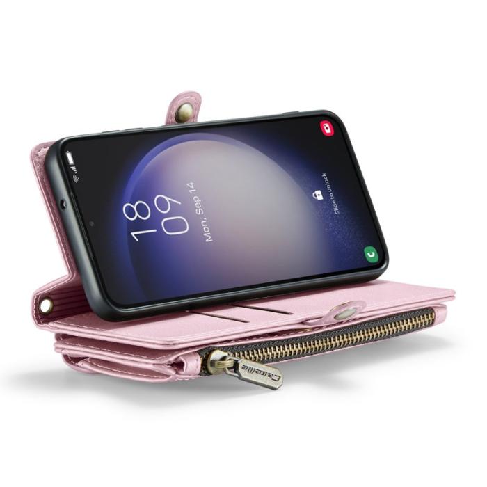 Caseme - CASEME Plånboksfodral Konstläder för Samsung Galaxy S23 - Rosa