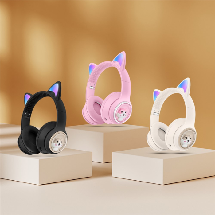 AKZ - AKZ Over-Ear Trådlösa Hörlurar för Barn Bluetooth Cat Ear AKZ-01