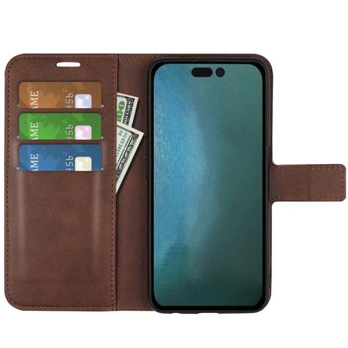 OEM - Flip Folio iPhone 14 Plus Plånboksfodral - Mörkbrun