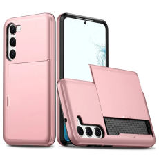 Taltech - Galaxy S23 Plus Mobilskal Korthållare - Rosaguld