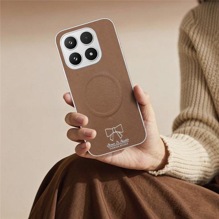 A-One Brand - Mobilskal för Xiaomi 17 Magnetisk PU-läder Butterfly Bow Pattern