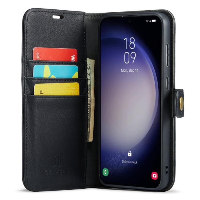 DG.MING - DG.MING Samsung Galaxy A36 5G Plånboksfodral Äkta läder Svart