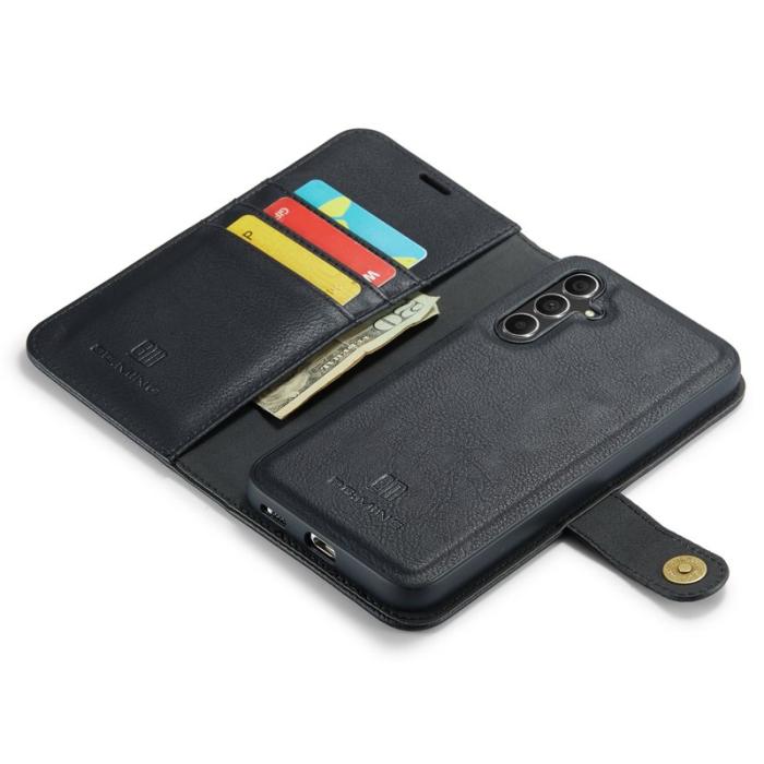 DG.MING - DG.MING Samsung Galaxy A36 5G Plånboksfodral Äkta läder Svart