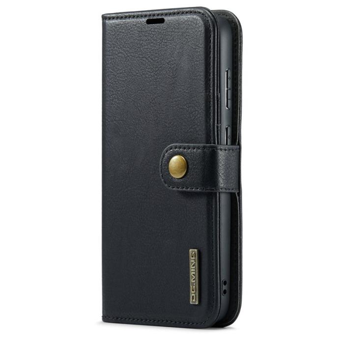 DG.MING - DG.MING Samsung Galaxy A36 5G Plånboksfodral Äkta läder Svart