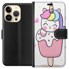 iSecrets - Plånboksfodral till Apple iPhone 15 Pro med Glad enhörning