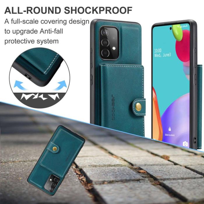 JEEHOOD - JEEHOOD Samsung Galaxy A32 5G/M32 5G Konstläder Plånboksfodral Grön