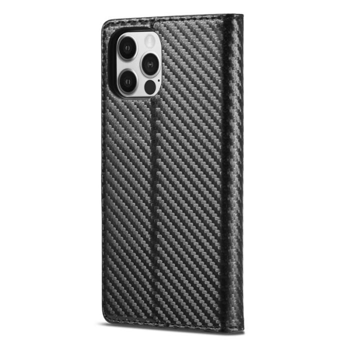 LC.imeeke - LC.IMEEKE iPhone 13 Pro Plånboksfodral Konstläder - Röd rand