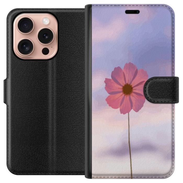 iSecrets - Plånboksfodral till Apple iPhone 16 Pro med Rosa blomma