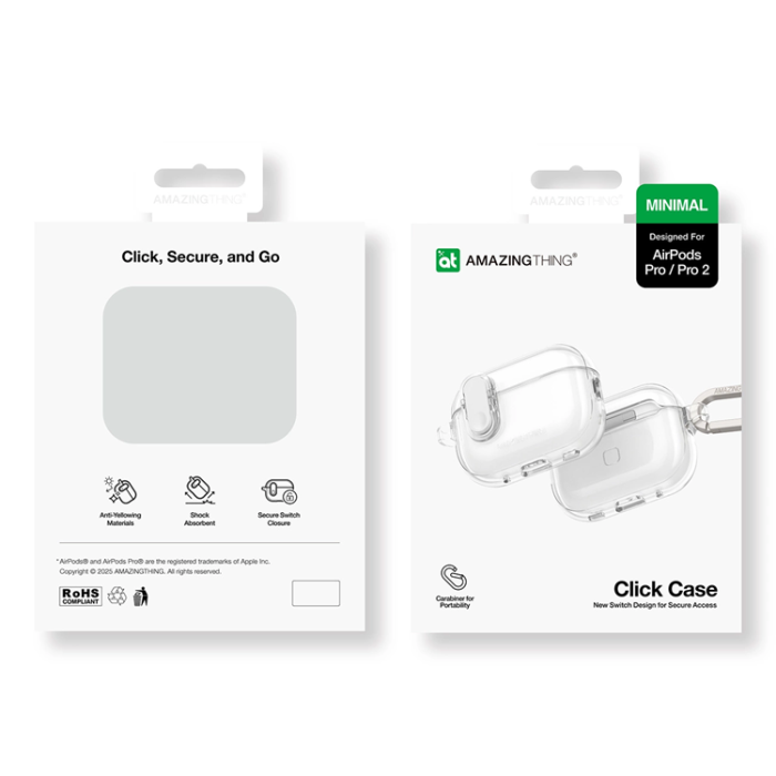 AmazingThing - AmazingThing Airpods Pro 2 Skal Minimal - Transparent