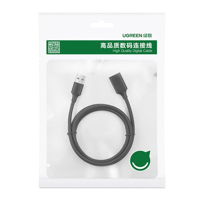 Ugreen - Ugreen Förlängning USB 2.0 Adapter Kabel 0.5m - Svart