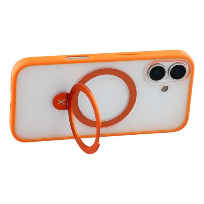 X-Level - X-LEVEL Mobilskal till iPhone 17 Metal Kickstand TPU PC Orange