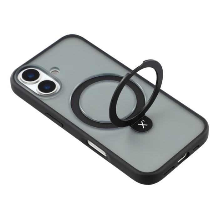 X-Level - X-LEVEL Mobilskal till iPhone 17 Metal Kickstand TPU PC Svart
