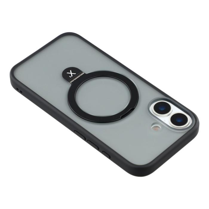 X-Level - X-LEVEL Mobilskal till iPhone 17 Metal Kickstand TPU PC Svart